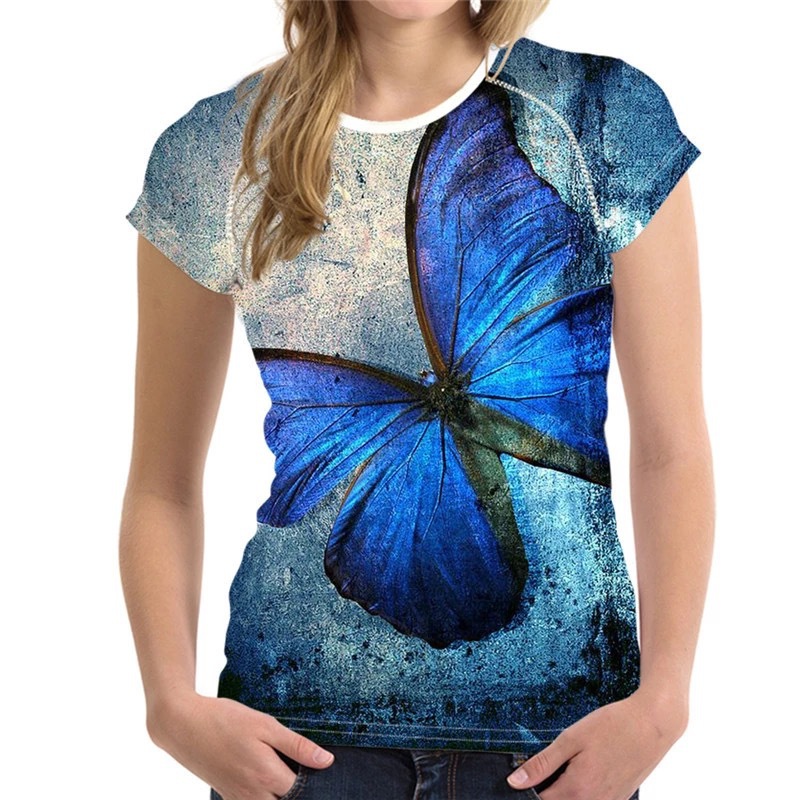 Butterfly Knit T-Shirt  | Womens  T-Shirts Clothing T-Shirts