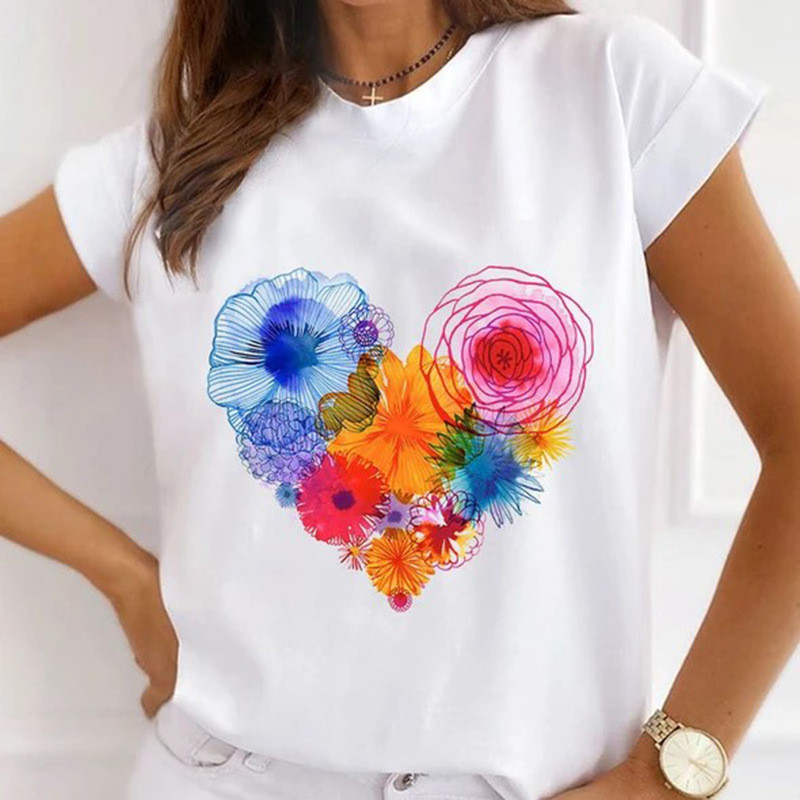 Flower Illustration T-Shirt  | Womens  T-Shirts Clothing T-Shirts