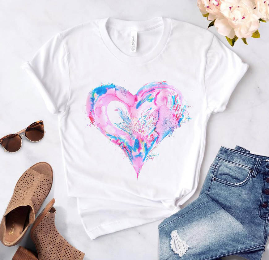 Heart T-Shirt  | Womens  T-Shirts Clothing T-Shirts