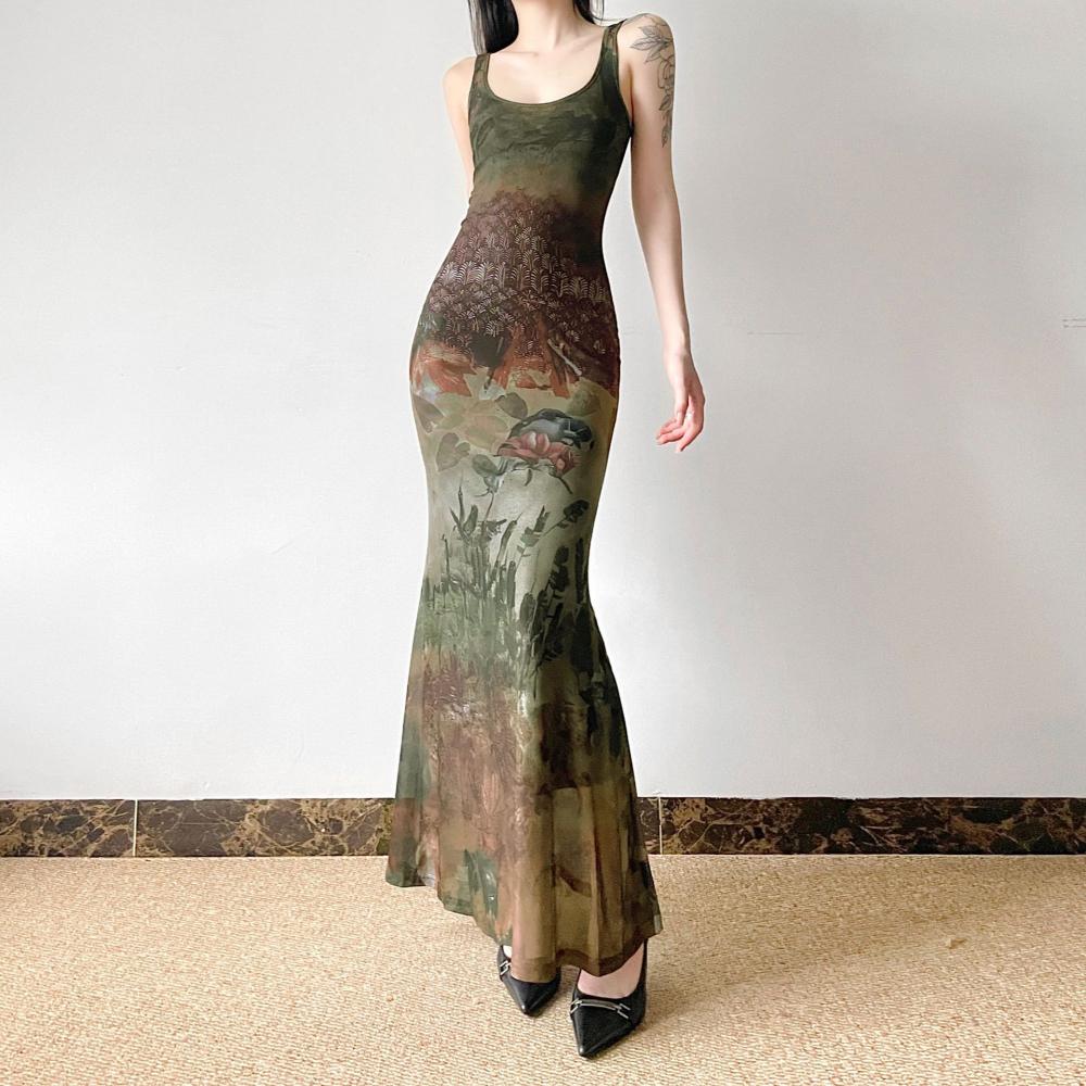 Printed Midi Dress  | Womens  Dresses And Jumpsuits Clothing Dresses And Jumpsuits