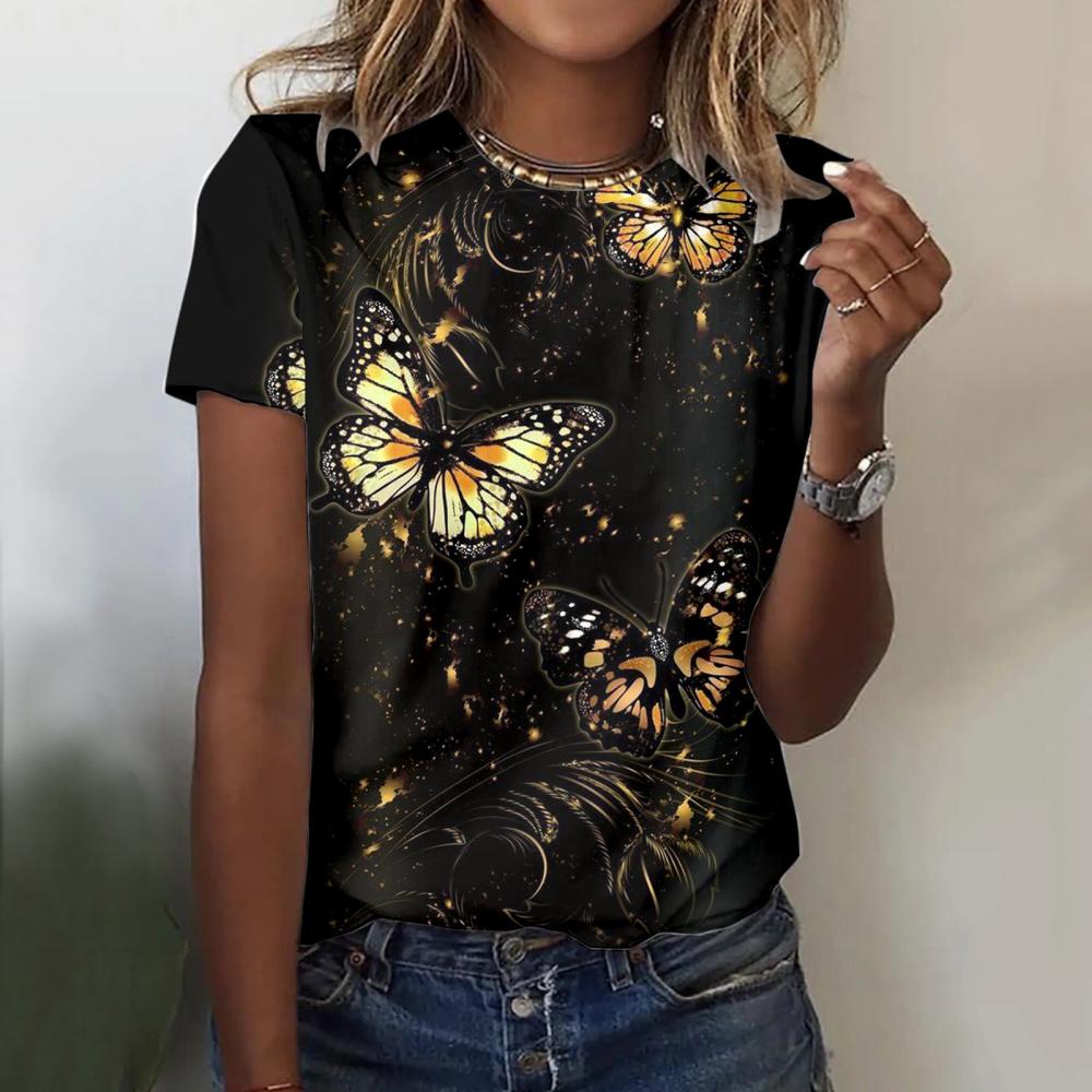 Short-Sleeve Butterfly T-Shirt  | Womens  T-Shirts Clothing T-Shirts