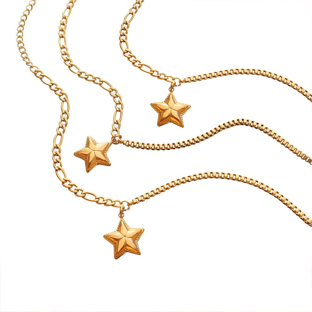 Star And Heart Necklace Silver-Plated Zalio  | Womens  Jewelry Accessories Jewelry