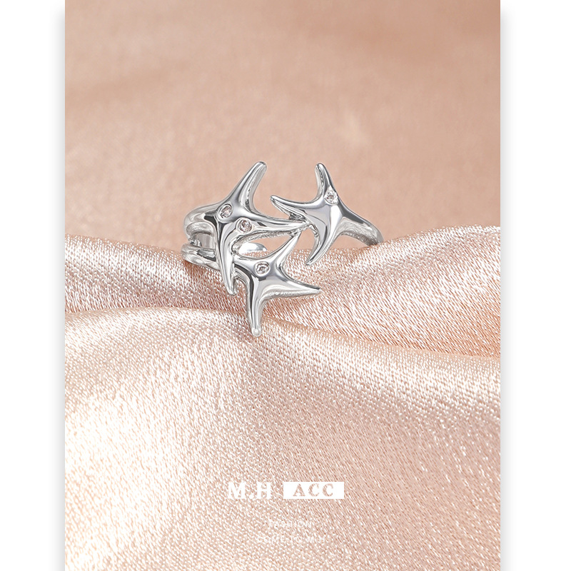 Star-Shaped Silver Earrings Zalio  | Womens  Jewelry Accessories Jewelry