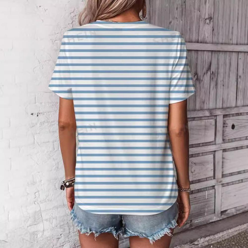 Striped Heart T-Shirt  | Womens  T-Shirts Clothing T-Shirts