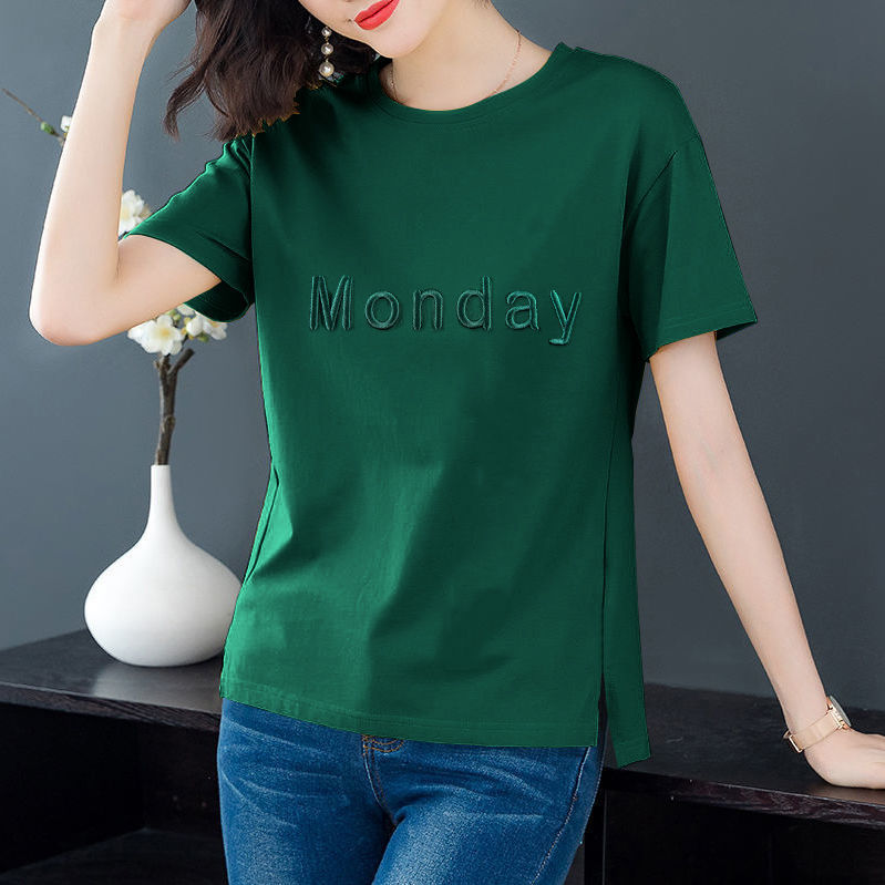 T-Shirt With Rhinestone Logo  | Womens  T-Shirts Clothing T-Shirts