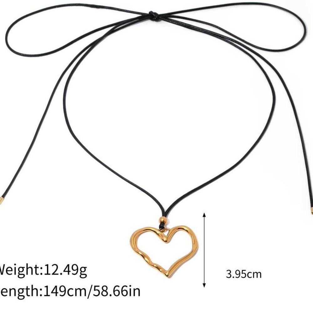 Zalio Cord Gold-Plated Heart Pendant  | Womens  Jewelry Accessories Jewelry