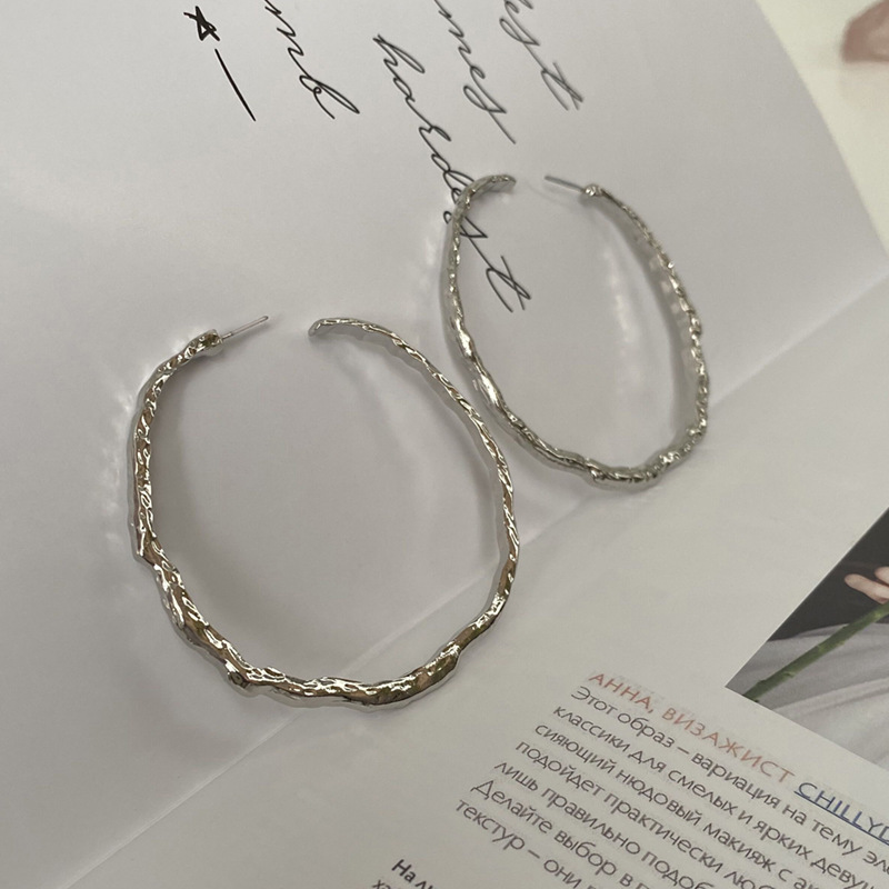 Zalio Silver-Plated Braided Hoop Earrings  | Womens  Jewelry Accessories Jewelry